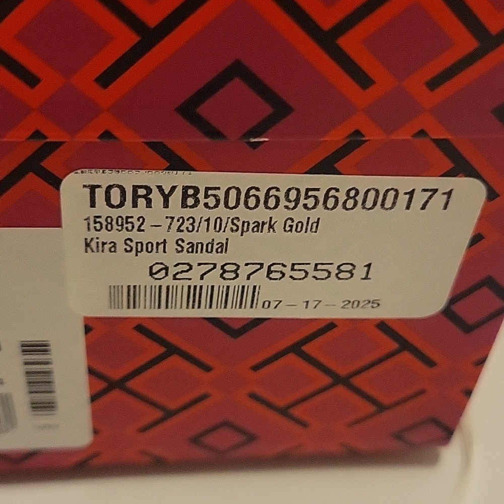 Tory Burch Gold Metallic Sandals Womens Size 10 New In Box - Picture 10 of 10
